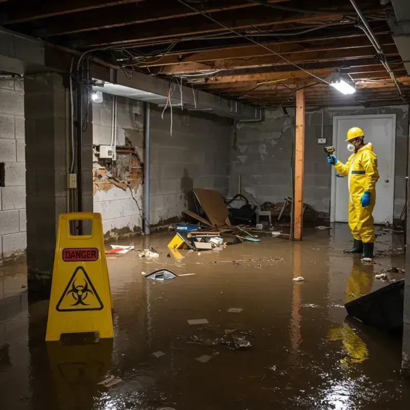 Flooded Basement Electrical Hazard in Randolph County, AL Property