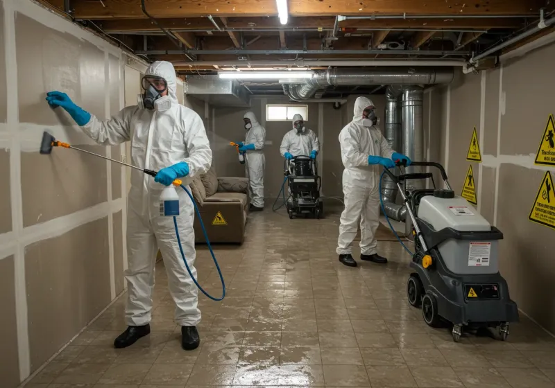 Basement Moisture Removal and Structural Drying process in Randolph County, AL